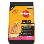 For large breed puppies aged three to eighteen months, Pedigree PRO Expert Nutrition  Dry food for dogs
