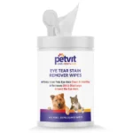 Dog and cat eye tear stain remover wipes from Petvit