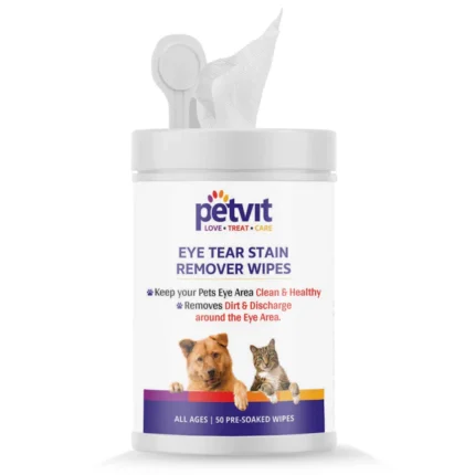 Dog and cat eye tear remover wipes from Petvit