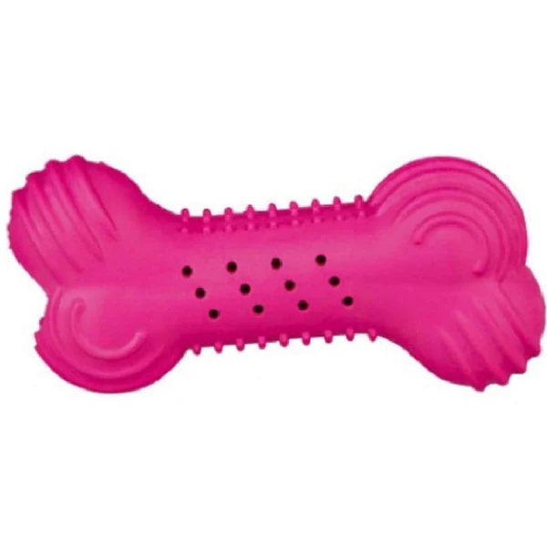 Dogs' Pink Trixie Cooling Bone Natural Rubber Chew Toy Dogs Pink Trixie Cooling Bone Natural Rubber Chew Toy - Image 1