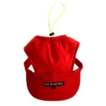 (Free Bow) Dogobow Baseball Cap for Dogs (Red)