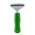 Green Basil De-Shedding Comb for Dogs and Cats with Auto-Release Button