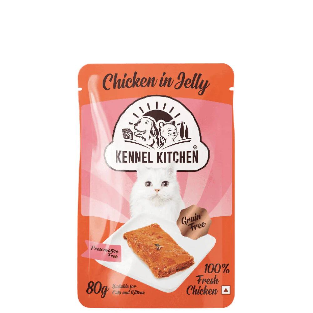 Kennel Kitchen Chicken in Jelly Kitten & Adult Cat Wet Food (All Life Stage) Kennel Kitchen Wet Food for Kittens and Adult Cats (All Life Stages): Chicken in Jelly - Image 1