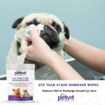 Dog and cat eye tear stain remover wipes from Petvit - Image 3