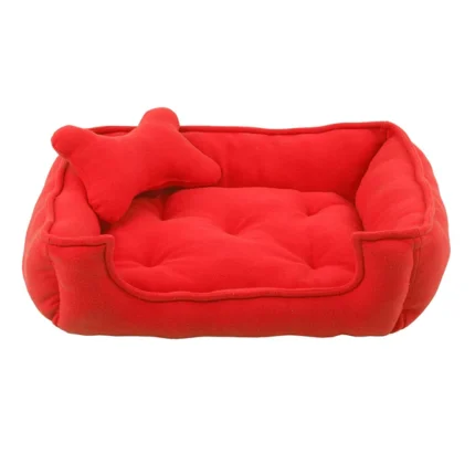 Red Fluffy's Exquisite Reversible Polyster-Filled Dog and Cat Bed