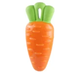 Vegi Bites Carrot Squeaky Dog Toy For Medium Chewers by Barkbutler x Fofos