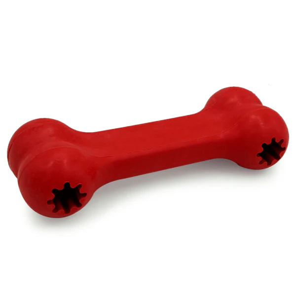 Classic Interactive Dog Bone Toy by Goofy Tails (Red) Classic Interactive Dog Bone Toy by Goofy Tails (Red) - Image 1