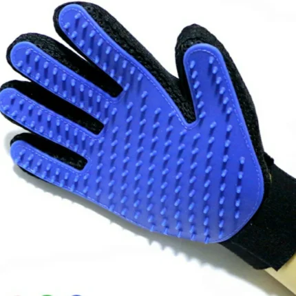 Dog Bath Gloves for Chullbull Grooming (Blue/Black)
