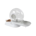 For dogs and cats, M Pets Snail Combi Food & Water Dispenser (Blue)