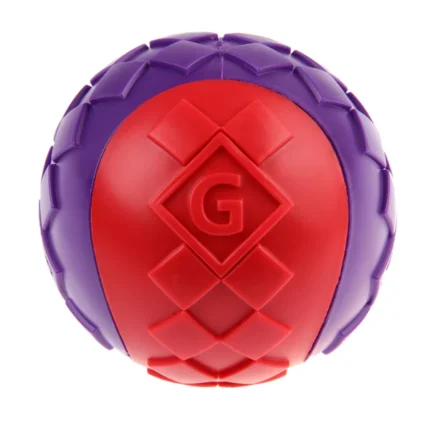 GiGwi Ball Squeaker Dog Toy (Purple/Red)