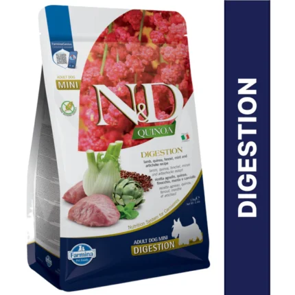 Quinoa Lamb Mint & Fennel Digestion Grain Free Adult Small Dry Dog Food by Farmina N&D