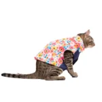 Dog and cat jackets made of polyester fleece with autumn flowers from Up4pets