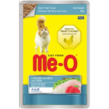 Me O Adult Cat Wet Food with Rice and Chicken in Tuna