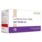 Tablets of levothyroxine sodium (Vivaldis Vet Thyro 0.2) for cats and dogs