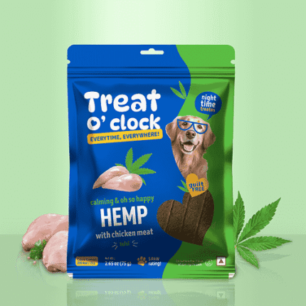 Natural Remedies Give Dogs Chicken Meat Treats to Treat O'Clock Hemp