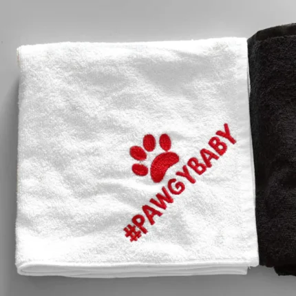 Pawgypets White Dog and Cat Pet Towel