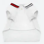 Dog Optical White Tommy Hilfiger Flag Collar and Cluff Polo T-Shirt