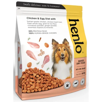 Adult Dogs & Puppies' Henlo Chicken and Egg Baked Dry Food | Made with Only Human-Grade Ingredients