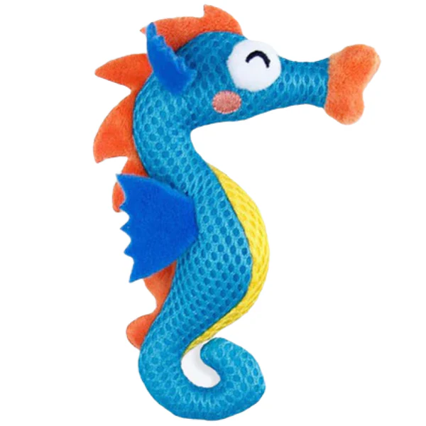 Cats' GiGwi Dental Mesh Seahorse Toy Cats' GiGwi Dental Mesh Seahorse Toy - Image 1