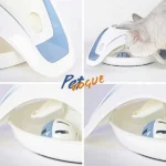 Cats' Slow Feeder Toy with Bell by Pet Vogue (Blue/White) - Image 3