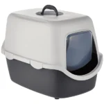Cats' Trixie Vico Litter Tray with Hood (Dark Grey)