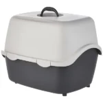 Cats' Trixie Vico Litter Tray with Hood (Dark Grey) - Image 3