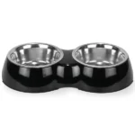 Dinner Set with Two Basil Melamine Bowls for Dogs and Cats