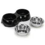 Dinner Set with Two Basil Melamine Bowls for Dogs and Cats - Image 5