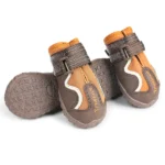 Dog Shoes with Reflective, Waterproof, and TPR Soles by Truelove (Pinecone/Glazed Ginger, Set of 4)