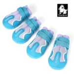 Dog Shoes with Reflective, Waterproof, and TPR Soles by Truelove (Algiers Blue/Lavender, Set of 4) - Image 3