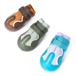 Dog Shoes with Reflective, Waterproof, and TPR Soles by Truelove (Algiers Blue/Lavender, Set of 4) - Image 7