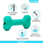 Dog Treat Dispensing Toy Barkbutler Chu the Bone (Green) - Image 7