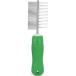 Dog and cat double-sided flea comb with basil