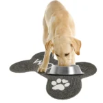 Dog and cat pawpourri bone-shaped woof-printed mat(Dark Grey) - Image 2