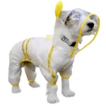 Dogs' Four-Legged Yellow Raincoat by Barkbutler x Fofos (Button Up Style)