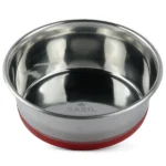 Dogs' Heavy Basil Dish with Silicon Bowl (Maroon)