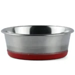 Dogs' Heavy Basil Dish with Silicon Bowl (Maroon) - Image 2