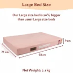 Dogs' Micro Fur Orthopaedic Mattress Bed with Memory Foam Foundation by Petter World(Peach Pearl) - Image 3