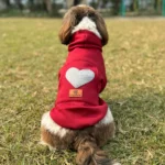 Dogs and cats Pawgypets Heart Hoodie Sweatshirt (Maroon)