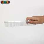Dogs and cats can use Skatrs Stainless Steel Rounded Teeth Grooming Comb Brush (Silver) - Image 2