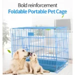 Dogs and cats can use the Chullbull Dual Door Heavy Duty Iron Powder Coated with Detachable Tray Carrier - Image 5