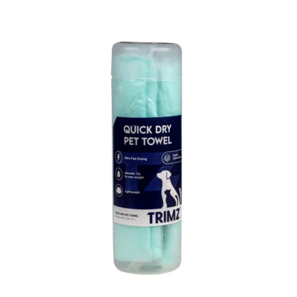 Dogs and cats can use the Trimz Quick Dry Absorption Towel (Green)