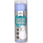 Dogs and cats can use this basil-infused absorbent and cooling towel (66x43)