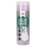 Dogs and cats can use this basil-infused absorbent and cooling towel (Purple)