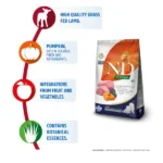 Farmina N&D Grain-Free Medium Maxi Dog Dry Food with Pumpkin Lamb and Blueberries - Image 3