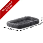 Fluffy's Exquisite Dog and Cat Bolster Bed (Black) - Image 2