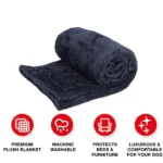 Fluffy's Exquisitely Soft and Cozy Dog and Cat Blanket(Black) - Image 2