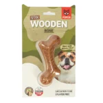 For aggressive chewers, the Barkbutler x Fofos Woodplay Bone Toy is a great option (Brown)