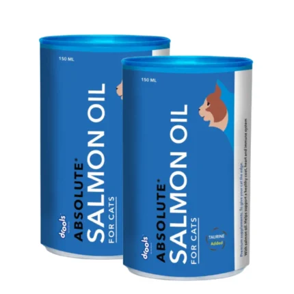 For cats, Drools Absolute Salmon Oil Syrup Supplement