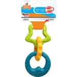 For dogs Nylabone Bacon Flavoured Puppy Chew Teething Ring Toy (Green, Yellow, Blue)
